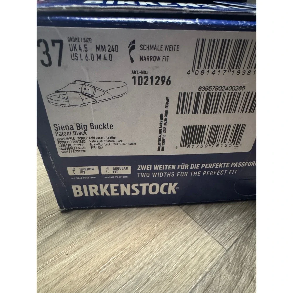 Birkenstock Siena Big Buckle Patent Black Sandals Womens 6 - Picture 6 of 6